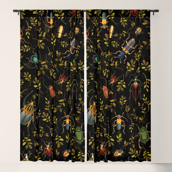 Vintage Mystic Night Beetle And Bugs Dance  Window Curtain Gallery Image 5