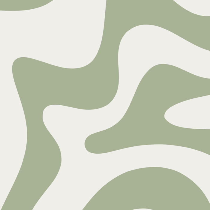 Retro Liquid Swirl Abstract Pattern Square Sage Green and Nearly White Coffee Mug Gallery Image 2
