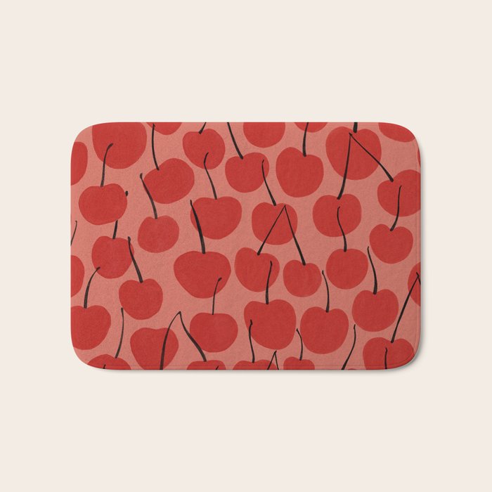JAR OF CHERRIES Bath Mat Gallery Image 1