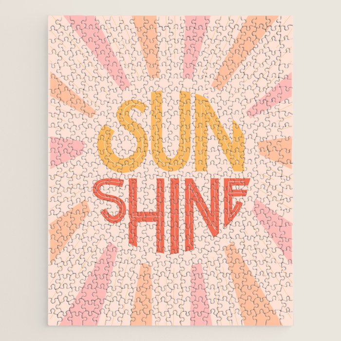 Sunshine Hand Lettering Jigsaw Puzzle Gallery Image 1