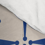  Mid-Century Modern Starburst Pattern 2 in Blue and Stone Comforter Gallery Image 4