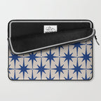  Mid-Century Modern Starburst Pattern 2 in Blue and Stone Laptop Sleeve Gallery Image 2