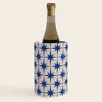  Mid-Century Modern Starburst Pattern 2 in Blue and Stone Wine Chiller Gallery Image 1