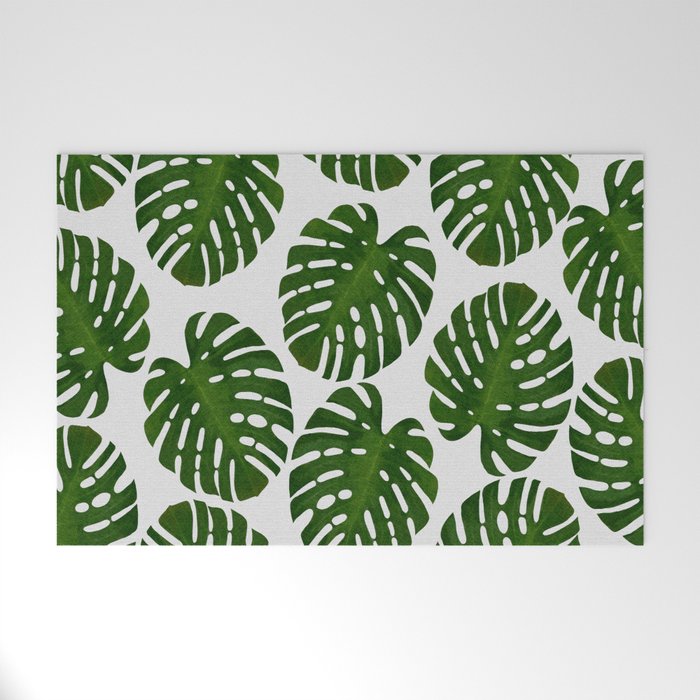 Monstera Leaf III Welcome Mat Gallery Image 1