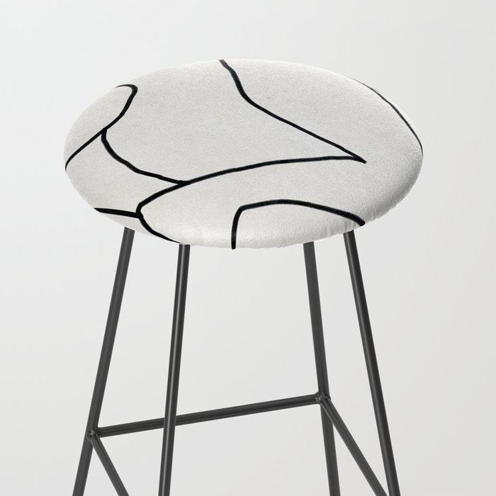Abstract line art 2 Stool Gallery Image 2