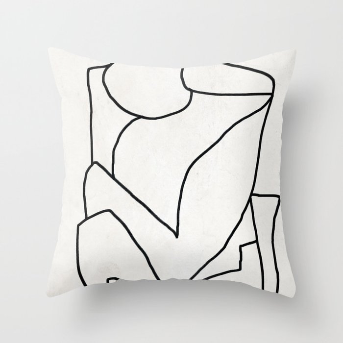 Abstract line art 2 Throw Pillow Gallery Image 6