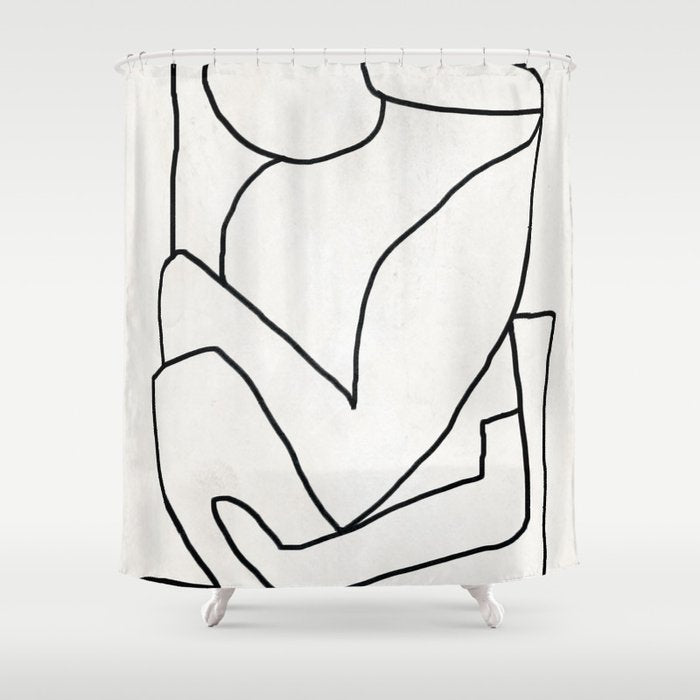 Abstract line art 2 Shower Curtain Gallery Image 1