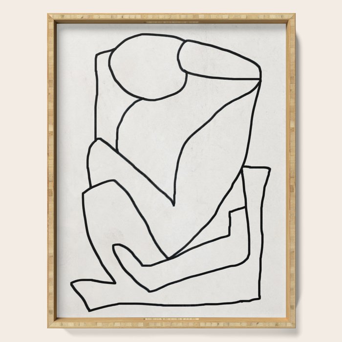 Abstract line art 2 Serving Tray Gallery Image 1