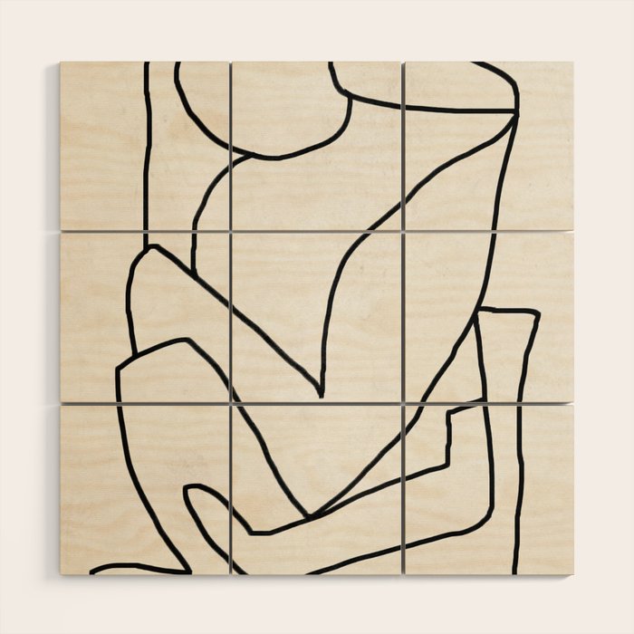 Abstract line art 2 Wood Wall Art Gallery Image 1