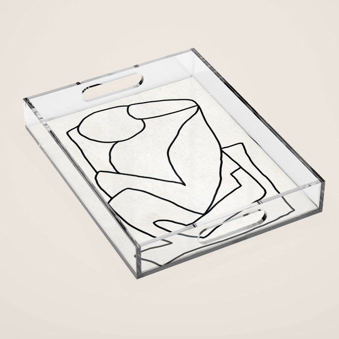 Abstract line art 2 Acrylic Tray Gallery Image 1
