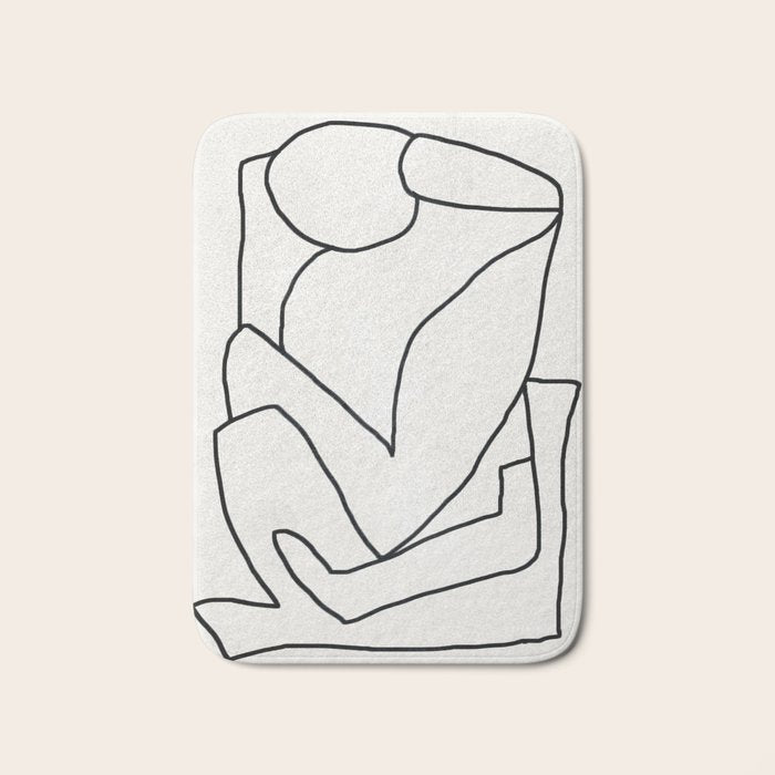 Abstract line art 2 Bath Mat Gallery Image 1