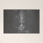 American Football Patent - Football Art - Black Chalkboard Welcome Mat Gallery Image 1