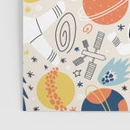 Space Planets Astronaut Pattern Poster Gallery Image 3