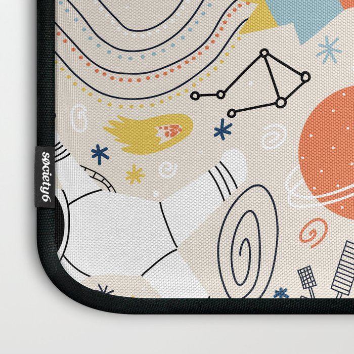 Space Planets Astronaut Pattern Laptop Sleeve Gallery Image 3
