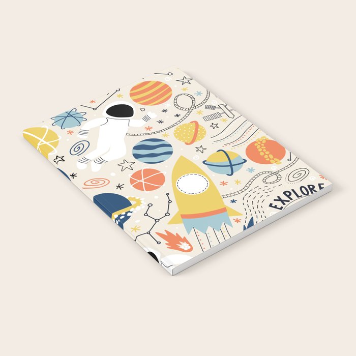Space Planets Astronaut Pattern Notebook Gallery Image 2