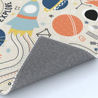 Space Planets Astronaut Pattern Rug Gallery Image 4