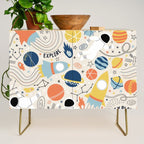 Space Planets Astronaut Pattern Credenza Gallery Image 1