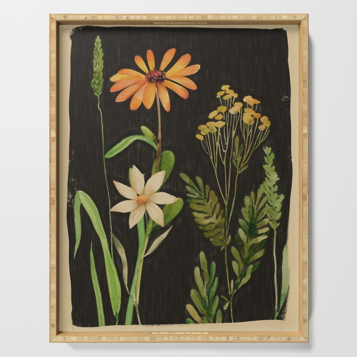 Garden Flowers 3 Serving Tray Gallery Image 1