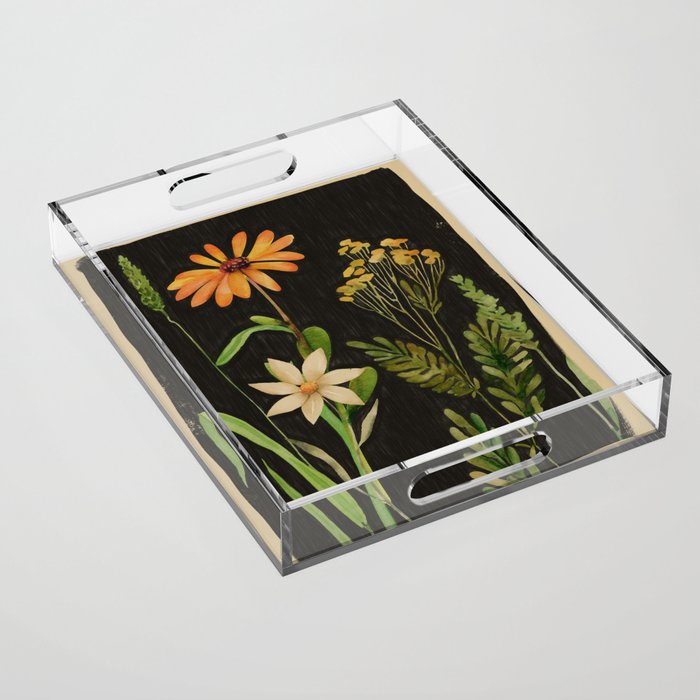 Garden Flowers 3 Acrylic Tray Gallery Image 1