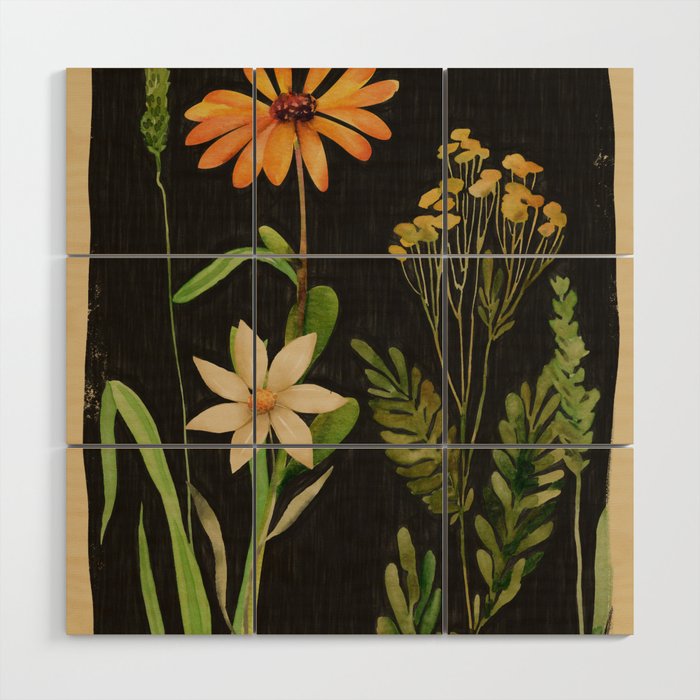 Garden Flowers 3 Wood Wall Art Gallery Image 1
