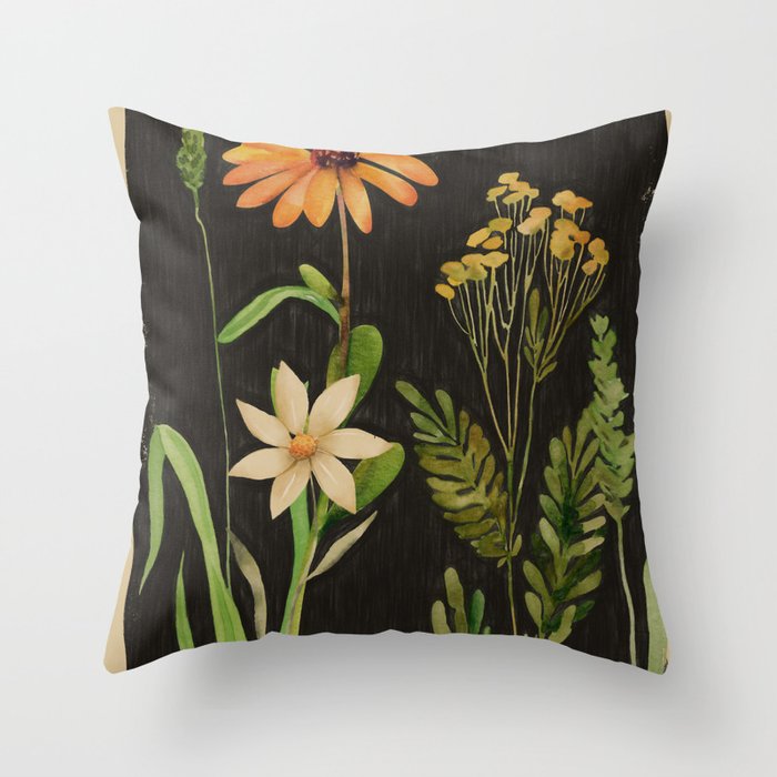Garden Flowers 3 Throw Pillow Gallery Image 6
