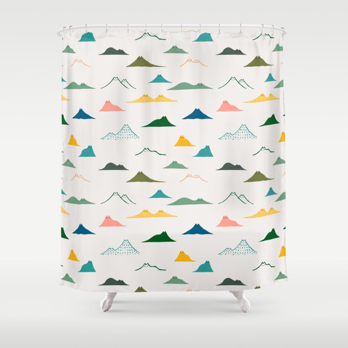 Cat Landscape 140: Meowtain range Shower Curtain Gallery Image 1