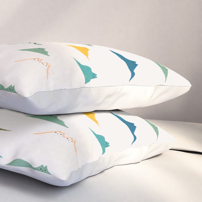 Cat Landscape 140: Meowtain range Pillow Sham Gallery Image 3