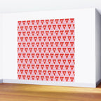Retro Christmas Triangles | Red & Pink Wall Mural Gallery Image 2