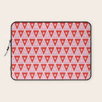 Retro Christmas Triangles | Red & Pink Laptop Sleeve Gallery Image 1