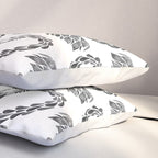 Miami Flamingo - Black Ink Pillow Sham Gallery Image 3