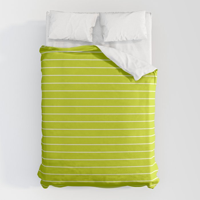 Minimal Arch XXIII Lime Green Modern Geometric Lines Duvet Cover Gallery Image 6