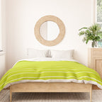Minimal Arch XXIII Lime Green Modern Geometric Lines Duvet Cover Gallery Image 3