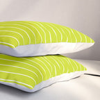 Minimal Arch XXIII Lime Green Modern Geometric Lines Pillow Sham Gallery Image 3