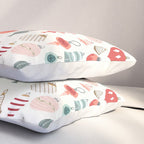 Vintage Christmas baubles white background Pillow Sham Gallery Image 3