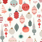 Vintage Christmas baubles white background Coffee Mug Gallery Image 2