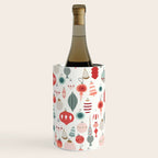 Vintage Christmas baubles white background Wine Chiller Gallery Image 2