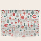 Vintage Christmas baubles white background Wall Hanging Gallery Image 1