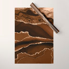 Brown Gold Agate Geode Abstract Art Marble Pattern Chocolate Coffee Wrapping Paper Gallery Image 1