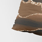 Brown Gold Agate Geode Abstract Art Marble Pattern Chocolate Coffee Pillow Sham Gallery Image 4