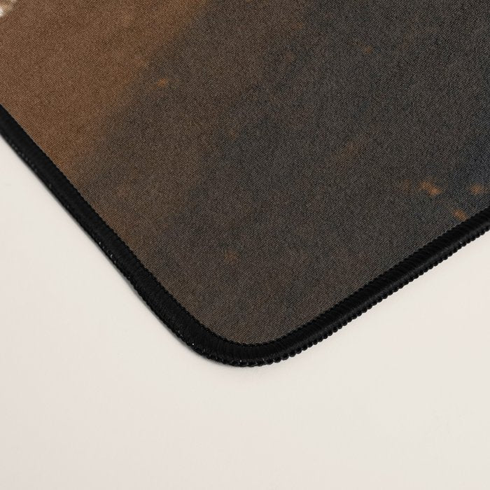 Brown Gold Agate Geode Abstract Art Marble Pattern Chocolate Coffee Desk Mat Gallery Image 4