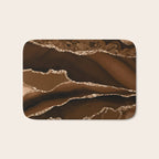 Brown Gold Agate Geode Abstract Art Marble Pattern Chocolate Coffee Bath Mat Gallery Image 1