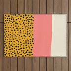 Cheetah & Peach | PATTERN 04: The Retro Edition Outdoor Rug Gallery Image 1