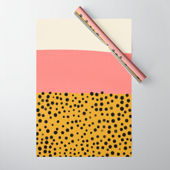 Cheetah & Peach | PATTERN 04: The Retro Edition Wrapping Paper Gallery Image 1