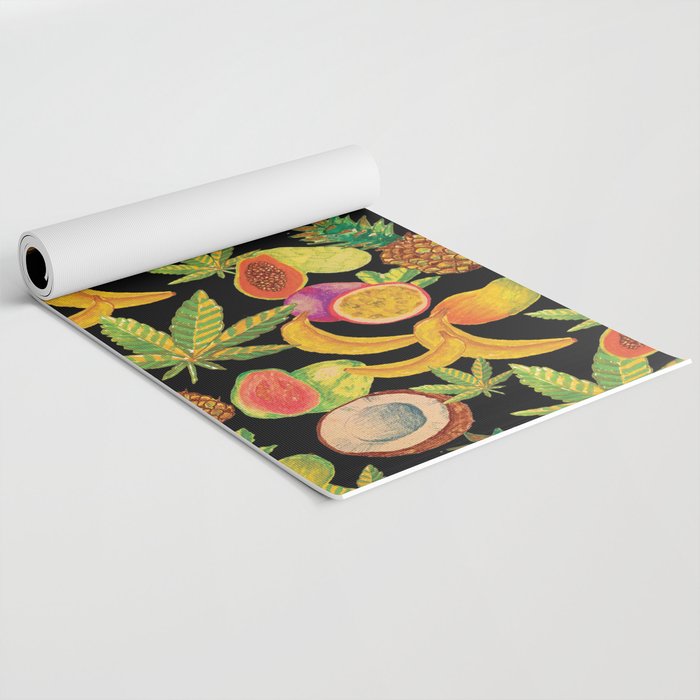 Tropical Cannabis Fruit Yoga Mat Gallery Image 2