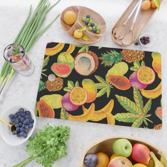 Tropical Cannabis Fruit Cutting Board Gallery Image 2