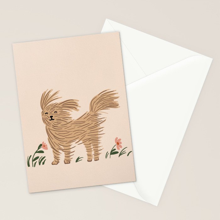 Easy breezy wind day dog Stationery Card Gallery Image 2