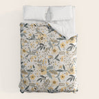Spring Wildflowers, Floral Prints, Yellow and Gray Comforter Gallery Image 6