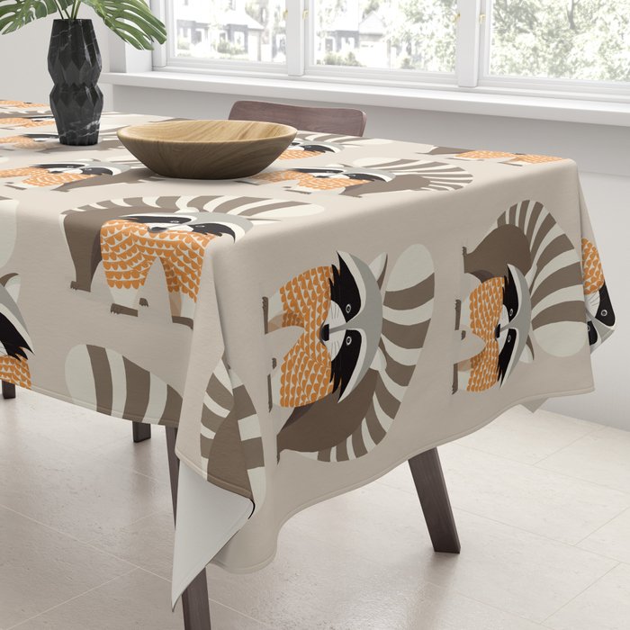 Whimsical Raccoon Tablecloth Gallery Image 3