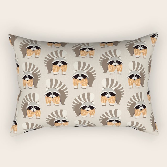 Whimsical Raccoon Rectangular Pillow Gallery Image 1
