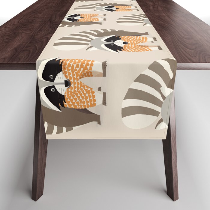 Whimsical Raccoon Table Runner Gallery Image 1